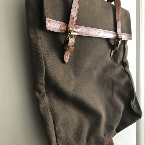 Mulberry Unisex Brown Canvas Messenger Bag - Picture 7 of 8